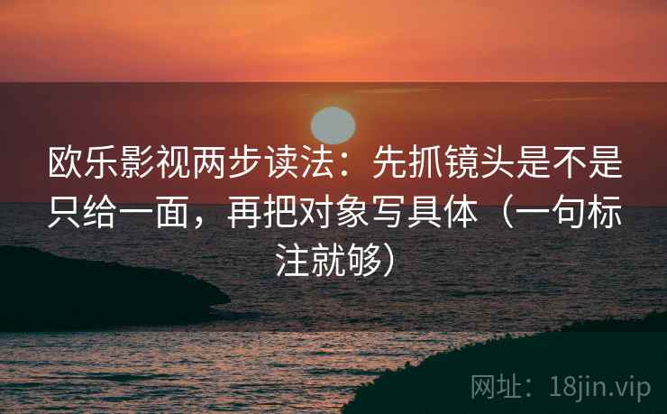 欧乐影视两步读法：先抓镜头是不是只给一面，再把对象写具体（一句标注就够）