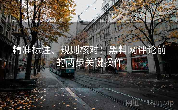 精准标注、规则核对：黑料网评论前的两步关键操作